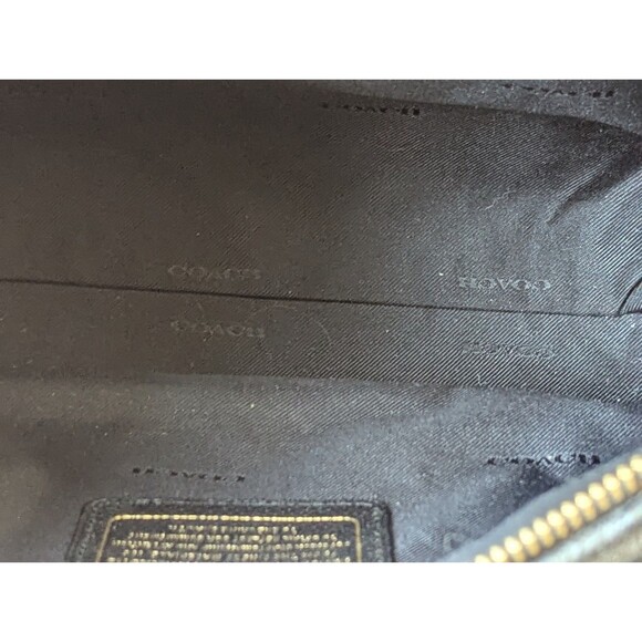 Coach Women's Satchel Crossbody Leather Bag Black with Nubuck & Gunmetal Design - Picture 13 of 15